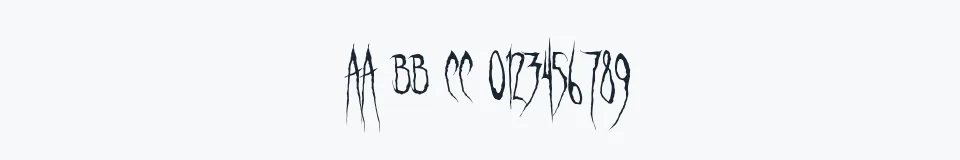 Podgląd czcionki Ghastly Panic