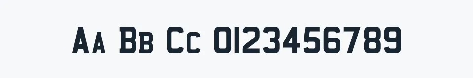 Rzeczywista próbka kroju Mandatory — Aa Bb Cc 0123456789