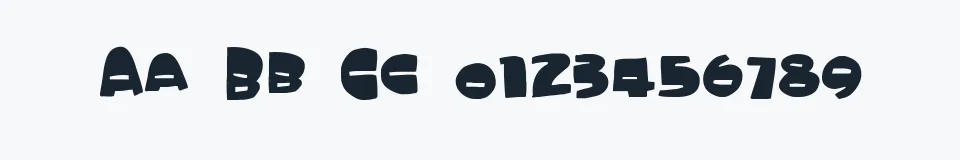 Rzeczywista próbka kroju MuchoMacho — Aa Bb Cc 0123456789