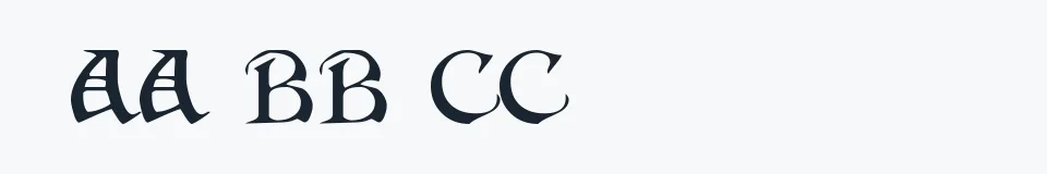 Rzeczywista próbka kroju Darkenstone — Aa Bb Cc 0123456789