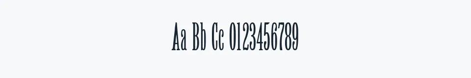 Rzeczywista próbka kroju Greer — Aa Bb Cc 0123456789