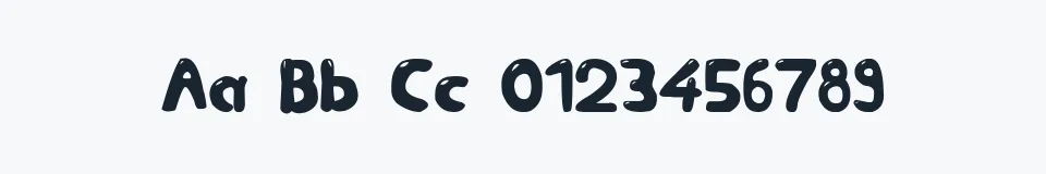 Rzeczywista próbka kroju Jetmix — Aa Bb Cc 0123456789