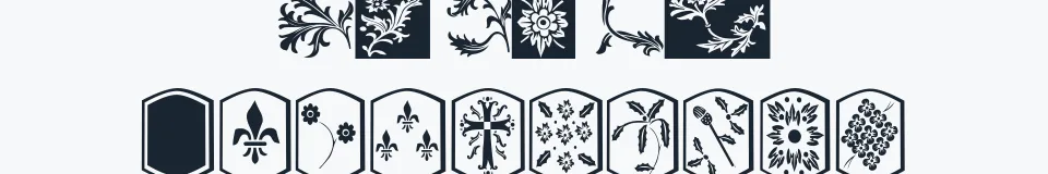 Podgląd czcionki YY Old English Dingbats