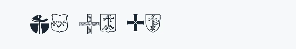 Rzeczywista próbka kroju Christian Crosses IV — Aa Bb Cc 0123456789