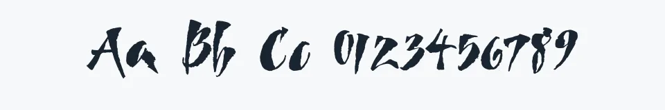 Rzeczywista próbka kroju Goombella — Aa Bb Cc 0123456789