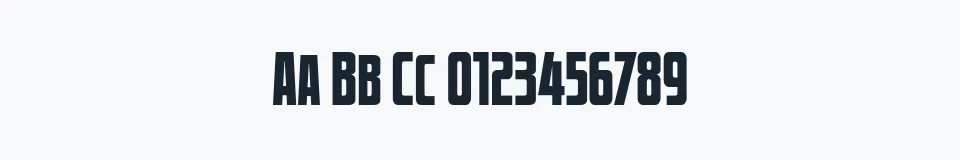 Rzeczywista próbka kroju Newsflash BB — Aa Bb Cc 0123456789