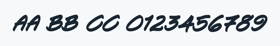 Rzeczywista próbka kroju Keelhauled BB — Aa Bb Cc 0123456789