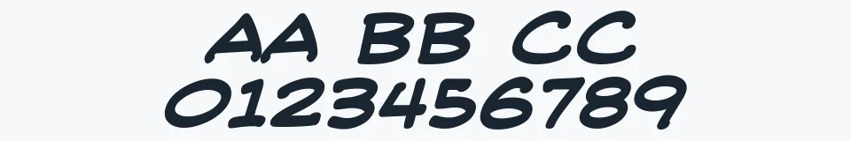 Rzeczywista próbka kroju WebLetterer BB — Aa Bb Cc 0123456789