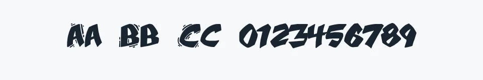Rzeczywista próbka kroju Umberto — Aa Bb Cc 0123456789