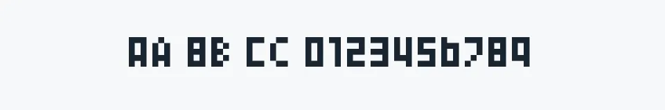 Rzeczywista próbka kroju 04b24 — Aa Bb Cc 0123456789