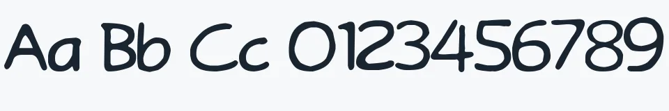 Rzeczywista próbka kroju YOU ALL EVERYBODY — Aa Bb Cc 0123456789