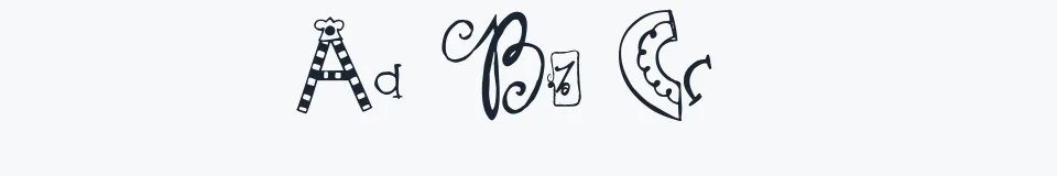 Rzeczywista próbka kroju Never Writes Back — Aa Bb Cc 0123456789