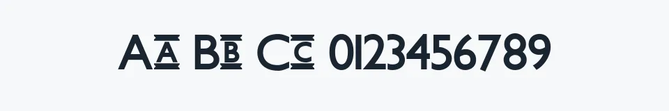 Rzeczywista próbka kroju Underground — Aa Bb Cc 0123456789