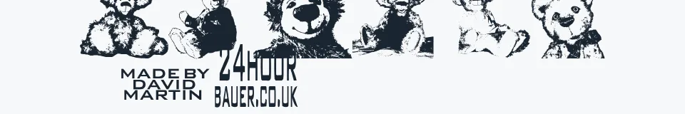 Rzeczywista próbka kroju Doodlebears — Aa Bb Cc 0123456789