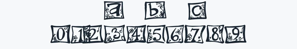 Rzeczywista próbka kroju indezonefont - creative — Aa Bb Cc 0123456789